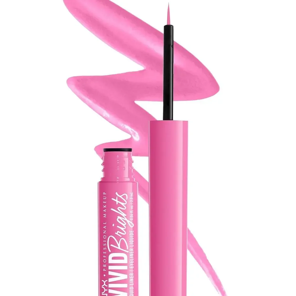 NEW NYX Vivid Brights Longwear Liquid EYE LINER Sneaky Pink Professional Makeup!